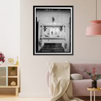 Historic Framed Print, Jaudon-Bragg-Snelling Farm, House, North side of GA State Route 21, Springfield vicinity, Effingham County, GA - 8,  17-7/8" x 21-7/8"