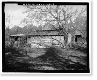 Historic Framed Print, Jaudon-Bragg-Snelling Farm, Barn, North side of GA State Route 21, Springfield vicinity, Effingham County, GA - 3,  17-7/8" x 21-7/8"
