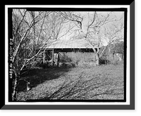 Historic Framed Print, Jaudon-Bragg-Snelling Farm, Smokehouse, North side of GA State Route 21, Springfield vicinity, Effingham County, GA - 4,  17-7/8" x 21-7/8"