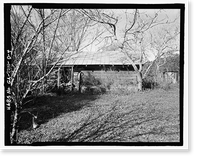 Historic Framed Print, Jaudon-Bragg-Snelling Farm, Smokehouse, North side of GA State Route 21, Springfield vicinity, Effingham County, GA - 4,  17-7/8" x 21-7/8"