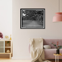 Historic Framed Print, Richmond Hill Plantation, East of Richmond Hill on Ford Neck Road, Richmond Hill, Bryan County, GA - 15,  17-7/8" x 21-7/8"