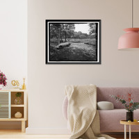 Historic Framed Print, Richmond Hill Plantation, Sterling Creek Marsh, East of Richmond Hill on Ford Neck Road, Richmond Hill, Bryan County, GA - 7,  17-7/8" x 21-7/8"