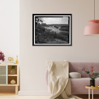 Historic Framed Print, Richmond Hill Plantation, Sterling Creek Marsh, East of Richmond Hill on Ford Neck Road, Richmond Hill, Bryan County, GA - 9,  17-7/8" x 21-7/8"