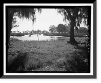 Historic Framed Print, Richmond Hill Plantation, Sterling Creek Marsh, East of Richmond Hill on Ford Neck Road, Richmond Hill, Bryan County, GA - 21,  17-7/8" x 21-7/8"
