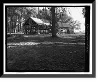 Historic Framed Print, Richmond Hill Plantation, Sterling Creek Lettuce Shed, East of Richmond Hill on Ford Neck Road, Richmond Hill, Bryan County, GA - 3,  17-7/8" x 21-7/8"