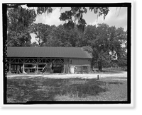 Historic Framed Print, Richmond Hill Plantation, Sterling Creek Lettuce Shed, East of Richmond Hill on Ford Neck Road, Richmond Hill, Bryan County, GA - 5,  17-7/8" x 21-7/8"