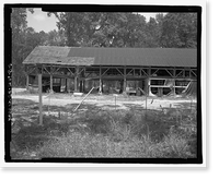 Historic Framed Print, Richmond Hill Plantation, Sterling Creek Lettuce Shed, East of Richmond Hill on Ford Neck Road, Richmond Hill, Bryan County, GA - 6,  17-7/8" x 21-7/8"
