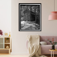 Historic Framed Print, Richmond Hill Plantation, Dynamite Shed, East of Richmond Hill on Ford Neck Road, Richmond Hill, Bryan County, GA - 2,  17-7/8" x 21-7/8"