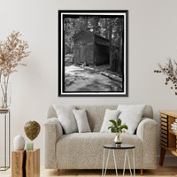 Historic Framed Print, Richmond Hill Plantation, Dynamite Shed, East of Richmond Hill on Ford Neck Road, Richmond Hill, Bryan County, GA - 2,  17-7/8" x 21-7/8"