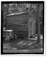 Historic Framed Print, Richmond Hill Plantation, Dynamite Shed, East of Richmond Hill on Ford Neck Road, Richmond Hill, Bryan County, GA - 3,  17-7/8" x 21-7/8"
