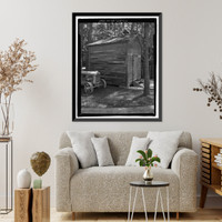 Historic Framed Print, Richmond Hill Plantation, Dynamite Shed, East of Richmond Hill on Ford Neck Road, Richmond Hill, Bryan County, GA - 3,  17-7/8" x 21-7/8"
