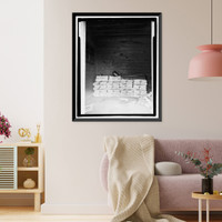 Historic Framed Print, Richmond Hill Plantation, Dynamite Shed, East of Richmond Hill on Ford Neck Road, Richmond Hill, Bryan County, GA - 5,  17-7/8" x 21-7/8"