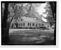 Historic Framed Print, Richmond Hill Plantation, Caretaker's House, East of Richmond Hill on Ford Neck Road, Richmond Hill, Bryan County, GA - 3,  17-7/8" x 21-7/8"