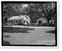 Historic Framed Print, Richmond Hill Plantation, Caretaker's House, East of Richmond Hill on Ford Neck Road, Richmond Hill, Bryan County, GA - 4,  17-7/8" x 21-7/8"