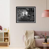 Historic Framed Print, Richmond Hill Plantation, Caretaker's House, East of Richmond Hill on Ford Neck Road, Richmond Hill, Bryan County, GA - 8,  17-7/8" x 21-7/8"