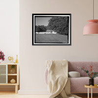 Historic Framed Print, Richmond Hill Plantation, Stable/Garage, East of Richmond Hill on Ford Neck Road, Richmond Hill, Bryan County, GA - 5,  17-7/8" x 21-7/8"