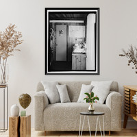 Historic Framed Print, Richmond Hill Plantation, Stable/Garage, East of Richmond Hill on Ford Neck Road, Richmond Hill, Bryan County, GA - 8,  17-7/8" x 21-7/8"