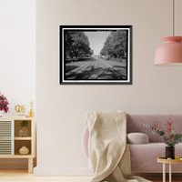 Historic Framed Print, Richmond Hill Plantation, Ford Mansion, East of Richmond Hill on Ford Neck Road, Richmond Hill, Bryan County, GA,  17-7/8" x 21-7/8"