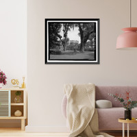 Historic Framed Print, Richmond Hill Plantation, Ford Mansion, East of Richmond Hill on Ford Neck Road, Richmond Hill, Bryan County, GA - 4,  17-7/8" x 21-7/8"