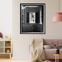 Historic Framed Print, Richmond Hill Plantation, Ford Mansion, East of Richmond Hill on Ford Neck Road, Richmond Hill, Bryan County, GA - 10,  17-7/8" x 21-7/8"