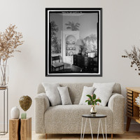 Historic Framed Print, Richmond Hill Plantation, Ford Mansion, East of Richmond Hill on Ford Neck Road, Richmond Hill, Bryan County, GA - 16,  17-7/8" x 21-7/8"