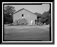 Historic Framed Print, Richmond Hill Plantation, Cherry Hill Lettuce Shed, East of Richmond Hill on Ford Neck Road, Richmond Hill, Bryan County, GA,  17-7/8" x 21-7/8"