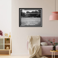 Historic Framed Print, Richmond Hill Plantation, Cherry Hill Lettuce Shed, East of Richmond Hill on Ford Neck Road, Richmond Hill, Bryan County, GA - 3,  17-7/8" x 21-7/8"