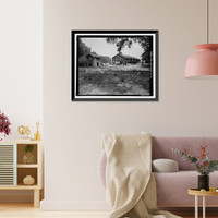 Historic Framed Print, Richmond Hill Plantation, Cherry Hill Lettuce Shed, East of Richmond Hill on Ford Neck Road, Richmond Hill, Bryan County, GA - 9,  17-7/8" x 21-7/8"