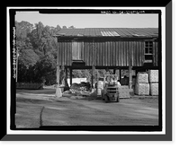 Historic Framed Print, Richmond Hill Plantation, Cherry Hill Lettuce Shed, East of Richmond Hill on Ford Neck Road, Richmond Hill, Bryan County, GA - 10,  17-7/8" x 21-7/8"