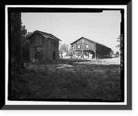 Historic Framed Print, Richmond Hill Plantation, Chute Building, East of Richmond Hill on Ford Neck Road, Richmond Hill, Bryan County, GA - 2,  17-7/8" x 21-7/8"