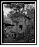 Historic Framed Print, Richmond Hill Plantation, Chute Building, East of Richmond Hill on Ford Neck Road, Richmond Hill, Bryan County, GA - 4,  17-7/8" x 21-7/8"