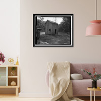 Historic Framed Print, Richmond Hill Plantation, Chute Building, East of Richmond Hill on Ford Neck Road, Richmond Hill, Bryan County, GA - 5,  17-7/8" x 21-7/8"