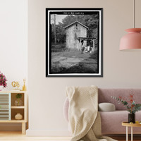 Historic Framed Print, Richmond Hill Plantation, Chute Building, East of Richmond Hill on Ford Neck Road, Richmond Hill, Bryan County, GA - 6,  17-7/8" x 21-7/8"