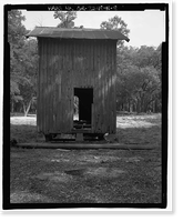 Historic Framed Print, Richmond Hill Plantation, Chute Building, East of Richmond Hill on Ford Neck Road, Richmond Hill, Bryan County, GA - 8,  17-7/8" x 21-7/8"