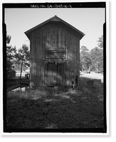 Historic Framed Print, Richmond Hill Plantation, Chute Building, East of Richmond Hill on Ford Neck Road, Richmond Hill, Bryan County, GA - 9,  17-7/8" x 21-7/8"