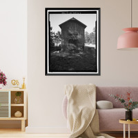 Historic Framed Print, Richmond Hill Plantation, Chute Building, East of Richmond Hill on Ford Neck Road, Richmond Hill, Bryan County, GA - 9,  17-7/8" x 21-7/8"