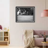 Historic Framed Print, Richmond Hill Plantation, Laboratory-Powerhouse & Chimney, East of Richmond Hill on Ford Neck Road, Richmond Hill, Bryan County, GA - 3,  17-7/8" x 21-7/8"