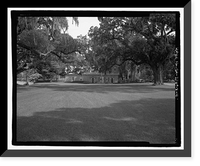 Historic Framed Print, Richmond Hill Plantation, Laboratory-Powerhouse & Chimney, East of Richmond Hill on Ford Neck Road, Richmond Hill, Bryan County, GA - 4,  17-7/8" x 21-7/8"