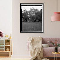 Historic Framed Print, Richmond Hill Plantation, Laboratory-Powerhouse & Chimney, East of Richmond Hill on Ford Neck Road, Richmond Hill, Bryan County, GA - 13,  17-7/8" x 21-7/8"