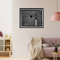 Historic Framed Print, Richmond Hill Plantation, Laboratory-Powerhouse & Chimney, East of Richmond Hill on Ford Neck Road, Richmond Hill, Bryan County, GA - 16,  17-7/8" x 21-7/8"