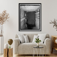 Historic Framed Print, Richmond Hill Plantation, Laboratory-Powerhouse & Chimney, East of Richmond Hill on Ford Neck Road, Richmond Hill, Bryan County, GA - 17,  17-7/8" x 21-7/8"