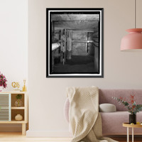 Historic Framed Print, Richmond Hill Plantation, Laboratory-Powerhouse & Chimney, East of Richmond Hill on Ford Neck Road, Richmond Hill, Bryan County, GA - 18,  17-7/8" x 21-7/8"