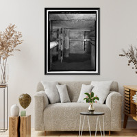 Historic Framed Print, Richmond Hill Plantation, Laboratory-Powerhouse & Chimney, East of Richmond Hill on Ford Neck Road, Richmond Hill, Bryan County, GA - 18,  17-7/8" x 21-7/8"