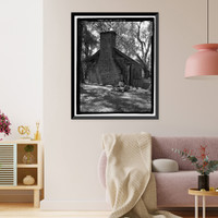 Historic Framed Print, Richmond Hill Plantation, Oyster House, East of Richmond Hill on Ford Neck Road, Richmond Hill, Bryan County, GA - 3,  17-7/8" x 21-7/8"