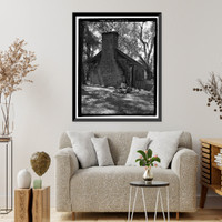 Historic Framed Print, Richmond Hill Plantation, Oyster House, East of Richmond Hill on Ford Neck Road, Richmond Hill, Bryan County, GA - 3,  17-7/8" x 21-7/8"