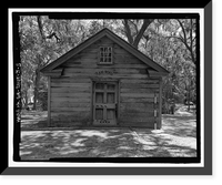 Historic Framed Print, Richmond Hill Plantation, Oyster House, East of Richmond Hill on Ford Neck Road, Richmond Hill, Bryan County, GA - 5,  17-7/8" x 21-7/8"