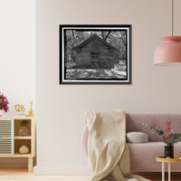 Historic Framed Print, Richmond Hill Plantation, Oyster House, East of Richmond Hill on Ford Neck Road, Richmond Hill, Bryan County, GA - 5,  17-7/8" x 21-7/8"