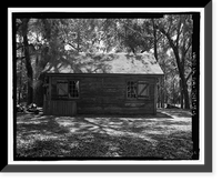Historic Framed Print, Richmond Hill Plantation, Oyster House, East of Richmond Hill on Ford Neck Road, Richmond Hill, Bryan County, GA - 6,  17-7/8" x 21-7/8"