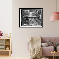 Historic Framed Print, Richmond Hill Plantation, Oyster House, East of Richmond Hill on Ford Neck Road, Richmond Hill, Bryan County, GA - 7,  17-7/8" x 21-7/8"
