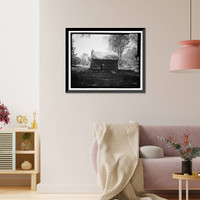 Historic Framed Print, Free Cabin, State Route 121-U.S. Highway 25-Peach Orchard Road, Hephzibah, Richmond County, GA - 6,  17-7/8" x 21-7/8"